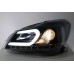 Mercedes C Class W204 12-15 Black Projector Headlamp w Light Bar Driving Lamp
